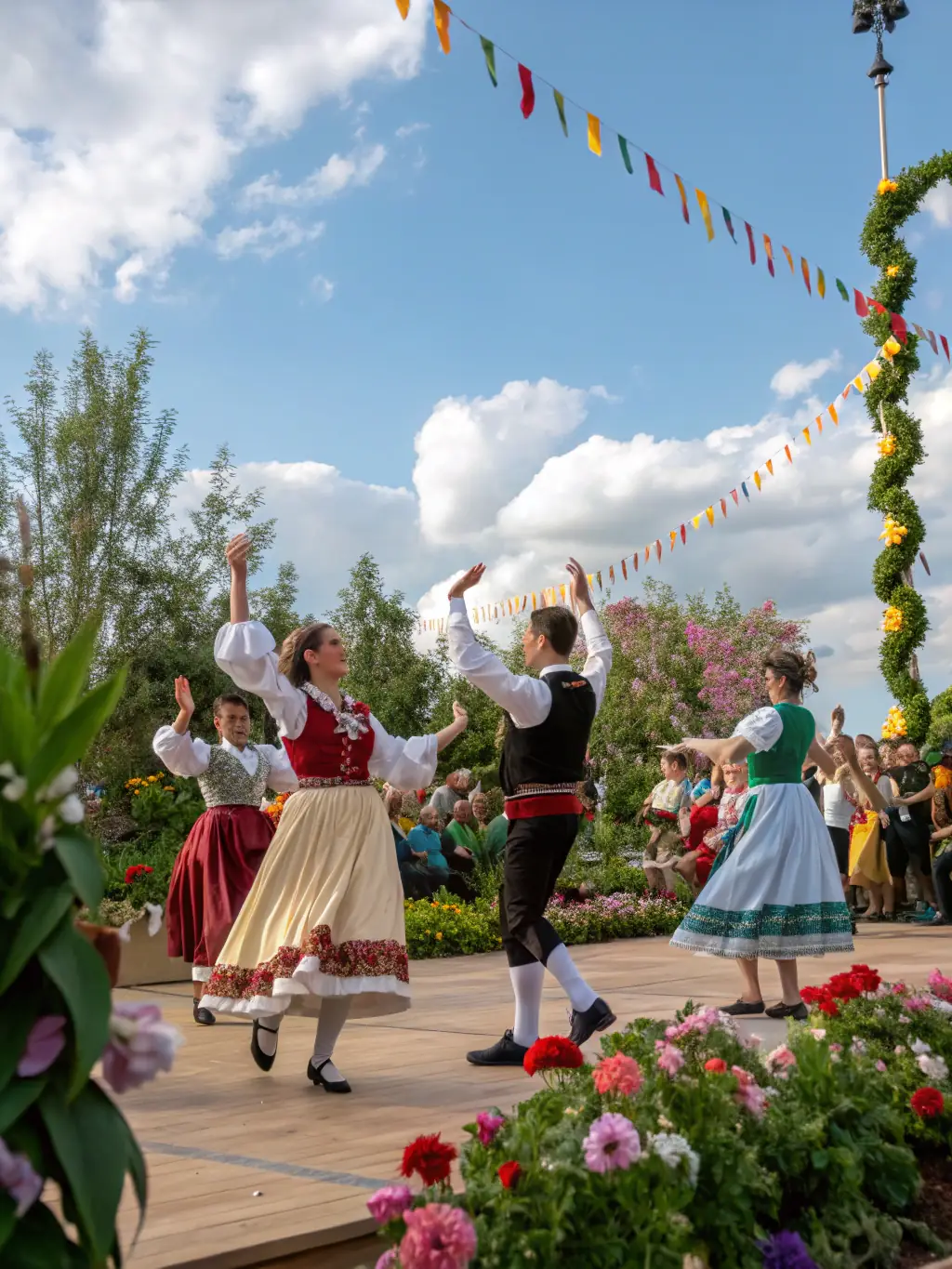 A vibrant photo capturing participants of a RAPATAF cultural festival, showcasing diverse performances and community engagement in a lively outdoor setting.